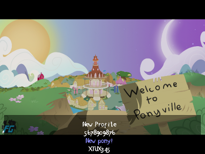 Welcome to Ponyville title screen.