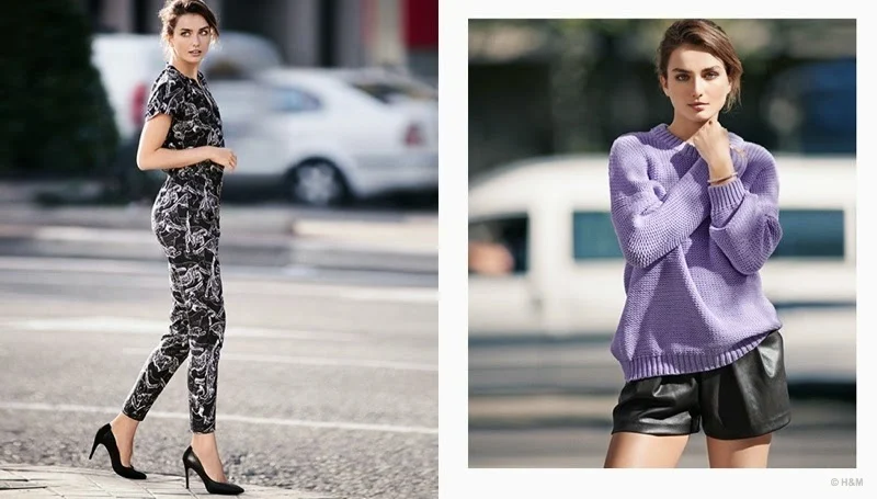 H&M 'Structured Softness' Trend Update Lookbook Spring 2015 starring Andreea Diaconu