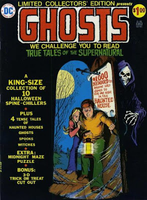 Ghosts DC Comics Limited Collectors Edition, two children enter a haunted house as a skeleton watches from behind the door