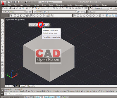 Cara Menggunakan Visual Style Pada AutoCAD