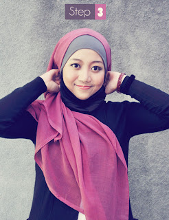 Cara Memakai Jilbab/Kerudung Segi Empat + Gambar