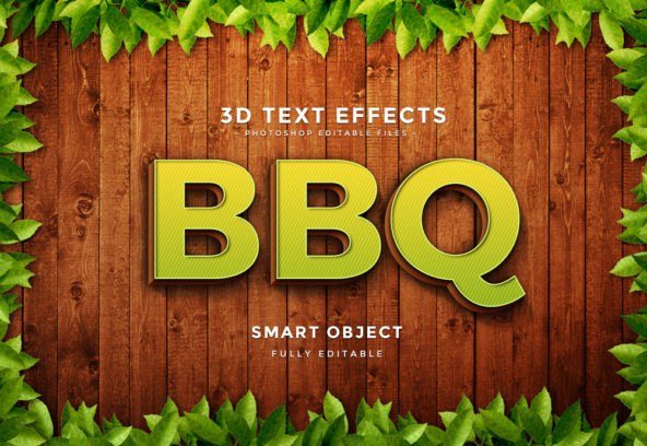 3D Text Effect Photoshop file