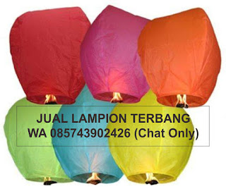 jual lampion terbang warna warni