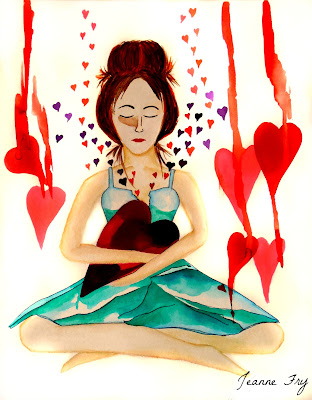 Warrior Woman - Tend to your Heart - Original Watercolor Painting