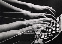 Peter Keetman - Typing - (Double Exposure) c 1958