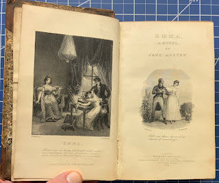 Frontispiece and title page from the 1833 Bentley edition of Emma