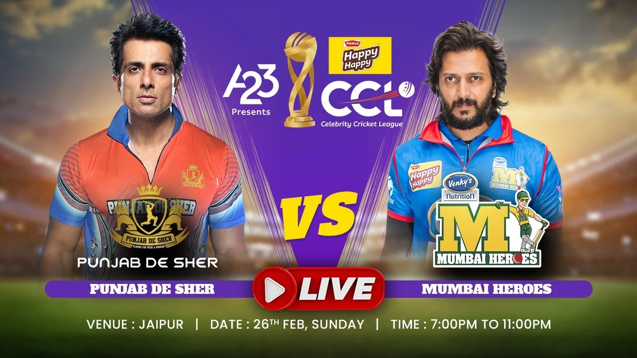 Punjab De Sher vs Mumbai Heroes 8th Match 2023 Match Time, Squad, Players list and Captain, Punjab De Sher vs Mumbai Heroes, 8th Match Squad 2023, Celebrity Cricket League 2023.