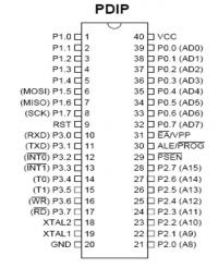 Hasil gambar untuk AT89S51 the pin configuration  picture