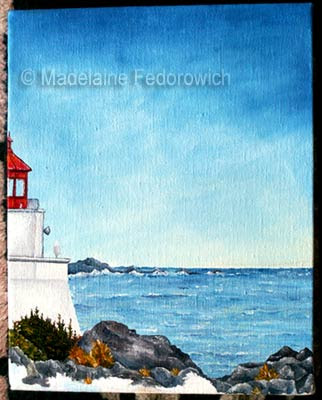 lighthouse oil painting