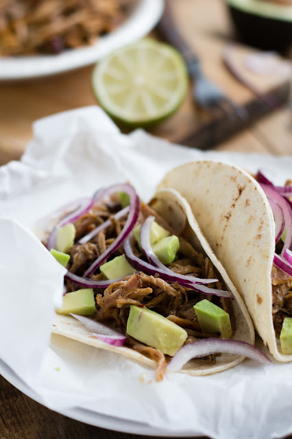 Pulled pork mexicain (carnitas) et tacos