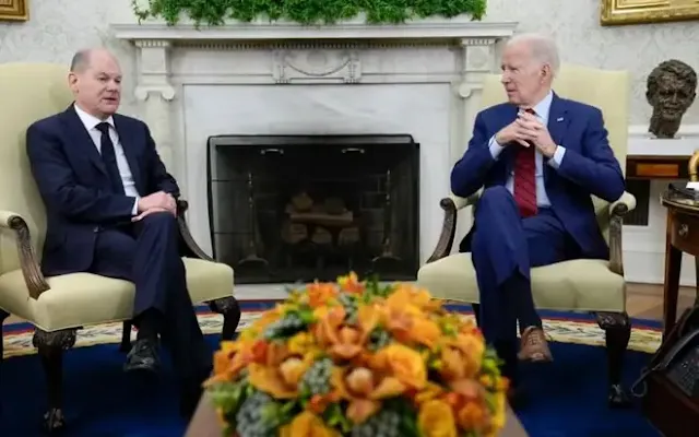 President Biden and German Chancellor vow to continue sanctions on Russia: