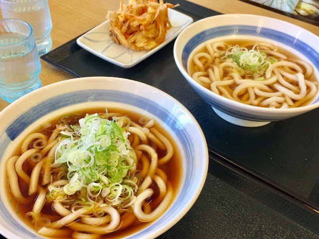 うどん (並) 280円 → 200円 と 野菜かき揚げ 100円