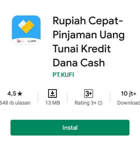 Aplikasi Rupiah Cepat - Pinjaman Uang Tunai Kredit Dana Cash