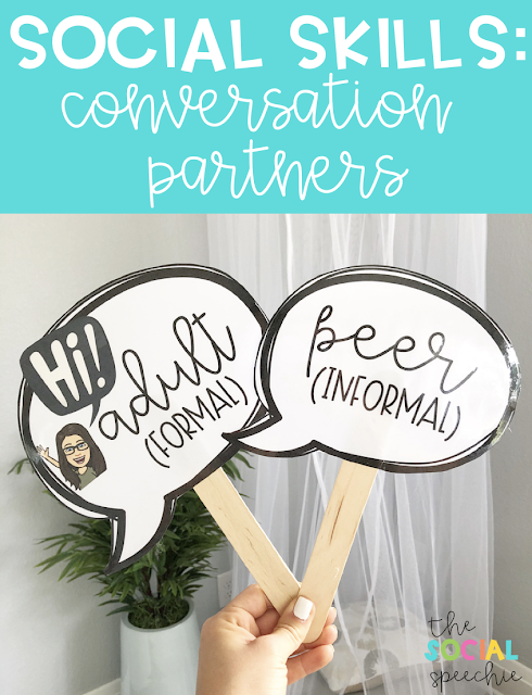 Social Skills for Speech Therapy: Conversation Partner Sorting