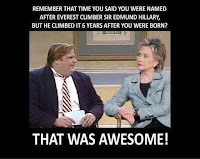 Hillary Clinton Lies Memes - named after Everest climber Sir Edmund Hillary