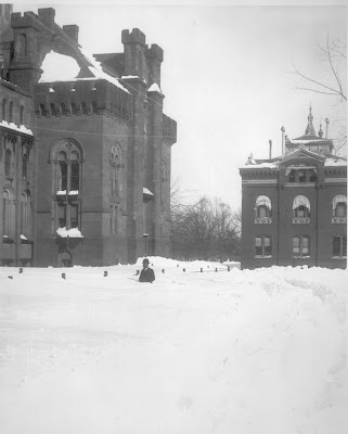 South Yard After Snowstorm, c. 1920. Unknown. Institutional History Division, Smithsonian Institution Archives