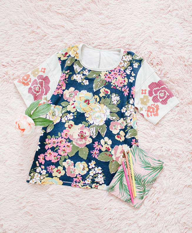 new floral summer refashioned top