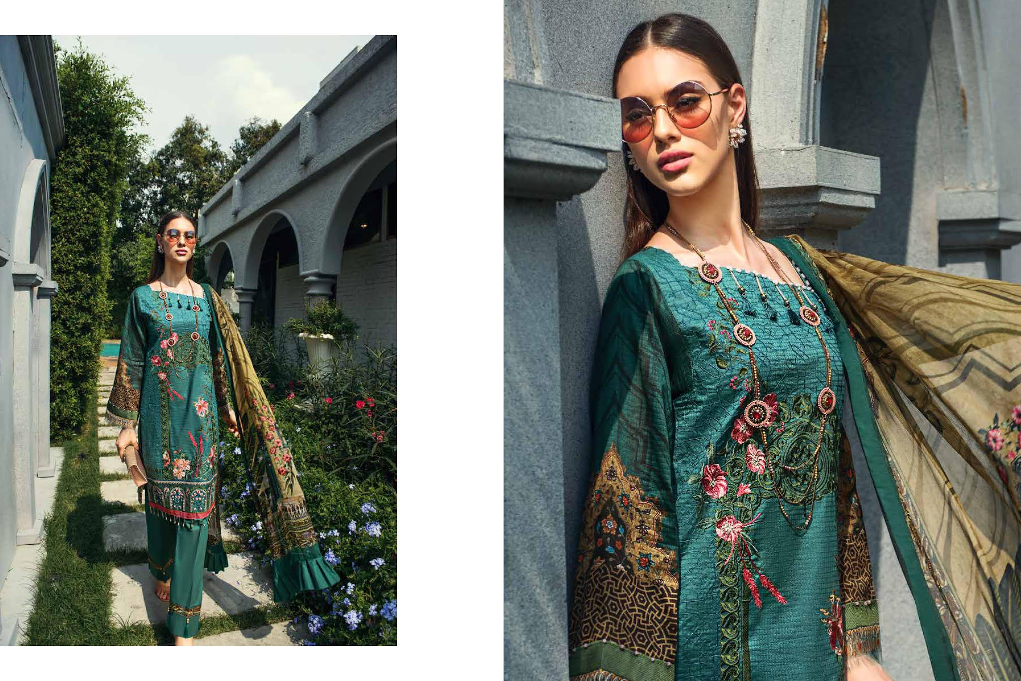 AUJ Fleur Deluxe Lawn Pakistani Suits