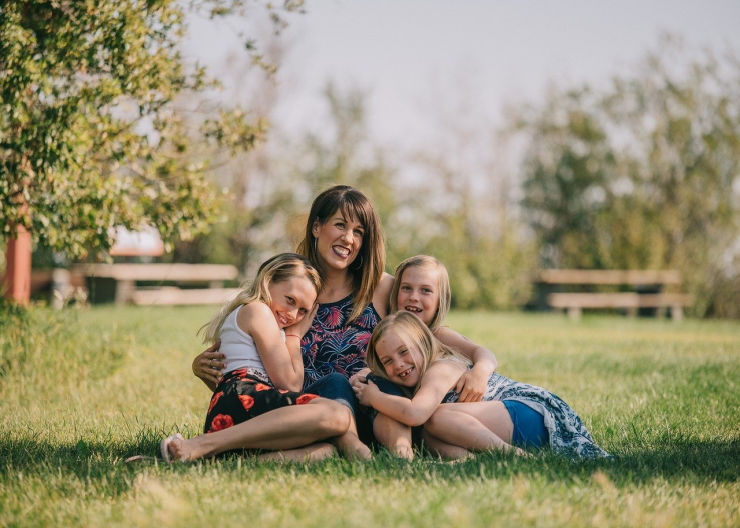 woman with children