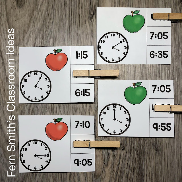 Click Here to Download This Time to the Five Minutes Clip Cards Back to School September Bundle to Use in Your Classroom Today!