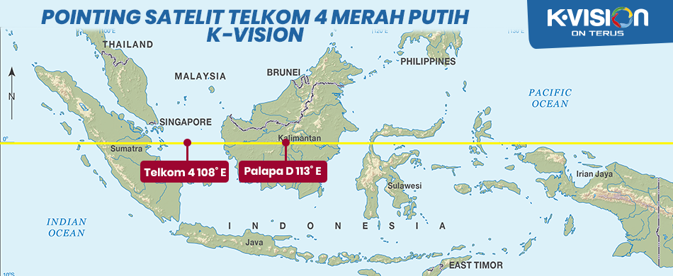 Posisi Satelit Palapa yang akan padam dan Posisi Satelite Telkom 4 Merah Putih sebgai pengganti