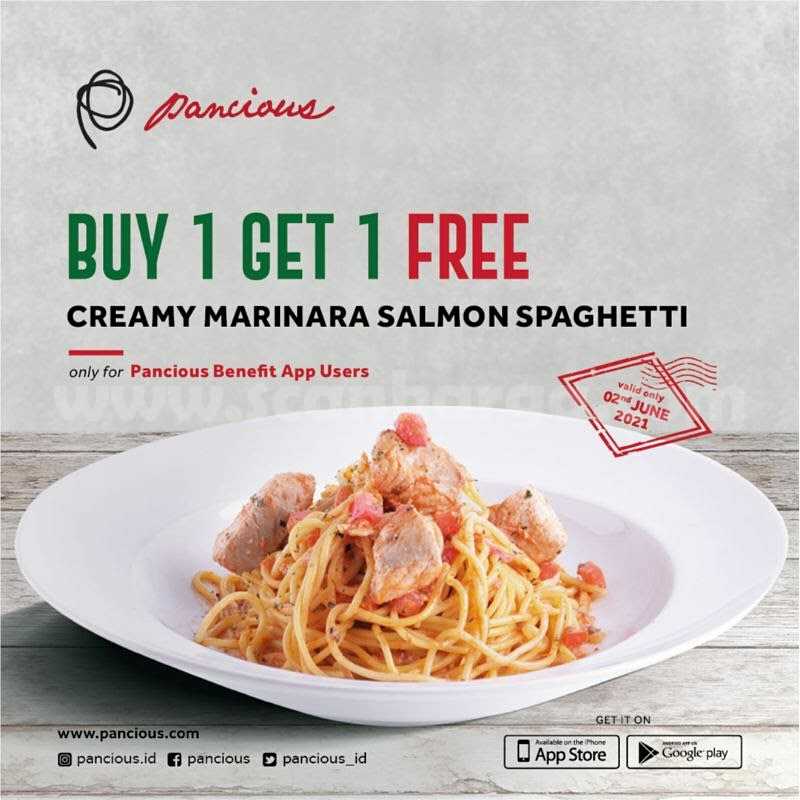 Promo PANCIOUS Beli 1 Gratis 1 Creamy Marinara Salmon Spaghetti