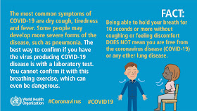 WHO coronavirus hoax -breathing-exercise