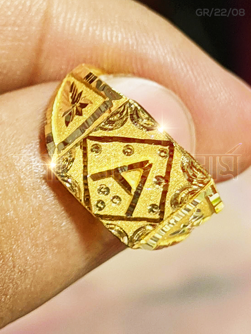 ৩ আনা ছেলেদের নতুন আংটি কিনুন (3 Ana/3 Gram Men Gold Ring) 18/21/22 Karat KDM Price in Bangladesh