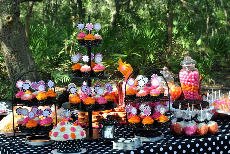 Take a look at this adorable Pink Orange Black 1st Birthday Party just 