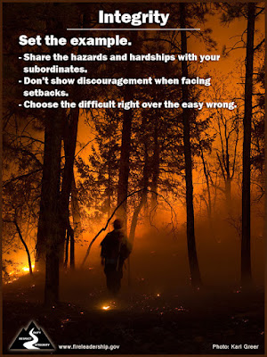 Set the example. - Share the hazards & hardships with your subordinates. - Don’t show discouragement when facing setbacks. - Choose the difficult right over the easy wrong.