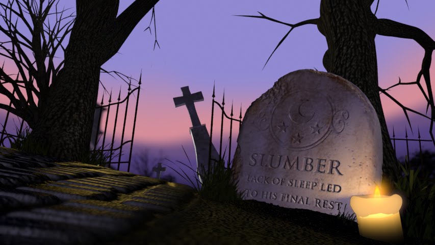 cemetery at night. Cemetery Lighting/Texturing