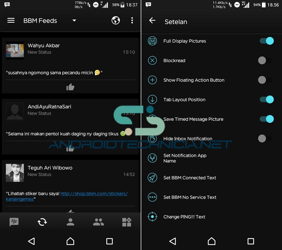 Kumpulan BBM Mod Versi 3228 Apk Terbaru Clone Dan Unclone