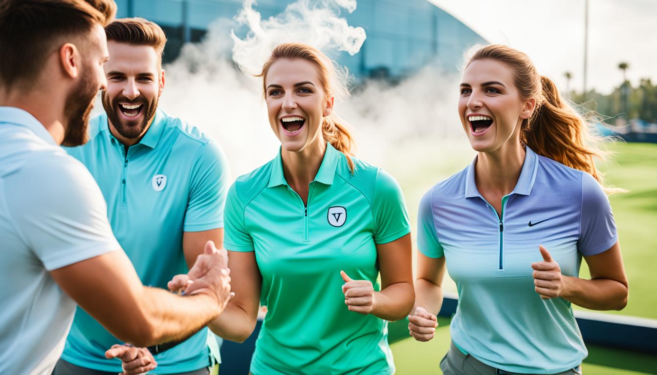 Lightweight and breathable clothing options for a warm day at Topgolf