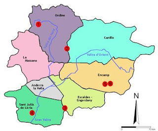 Carte de Andorre Departement