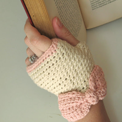 fingerless gloves, crochet, my projects