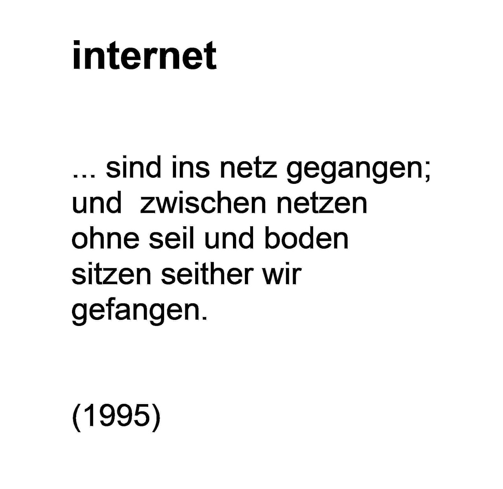 internet GEDICHT mischa vetere 1995 philosophie der hunde