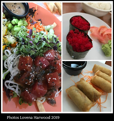 Poke, sushi, spring rolls, japanese, north conway