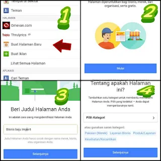 Buat halaman facebook via smartphone