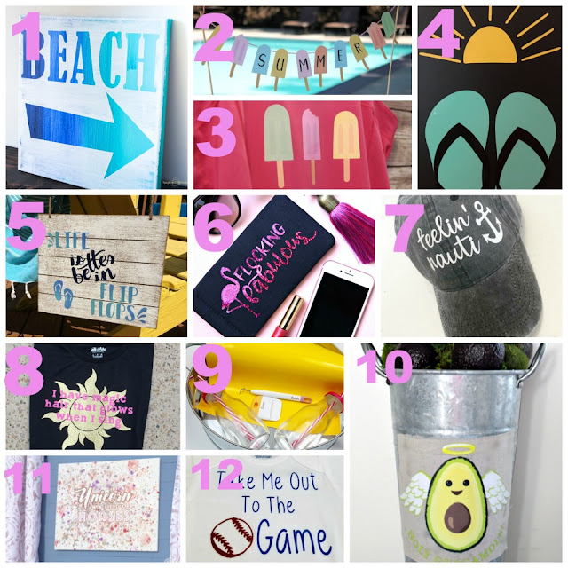 Get inspired with these 12 Summer themed projects using your Cricut!