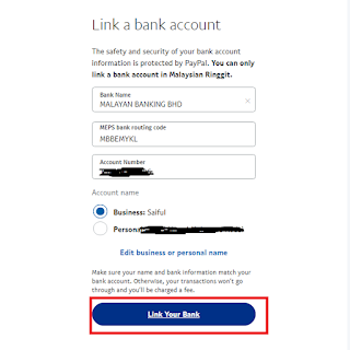 Tutorial : Cara Nak Link Akaun Paypal Dengan Akaun Bank Updated