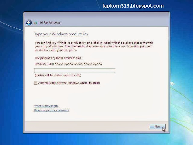 Menginstall windows 7 