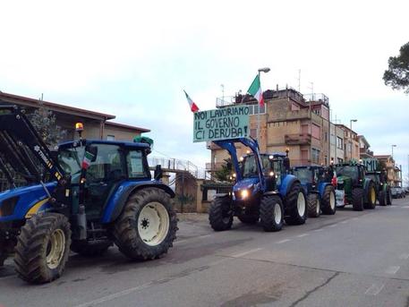 Gli agricoltori protestano nel nord barese