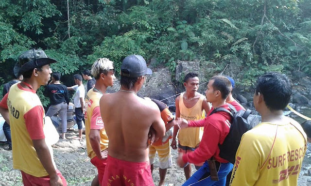 Relawan Balawista Temukan Warga Cilegon Yang Tenggelam di Curug Gendang