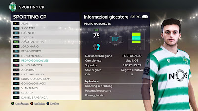 PES 2021 Faces Pedro Gonçalves