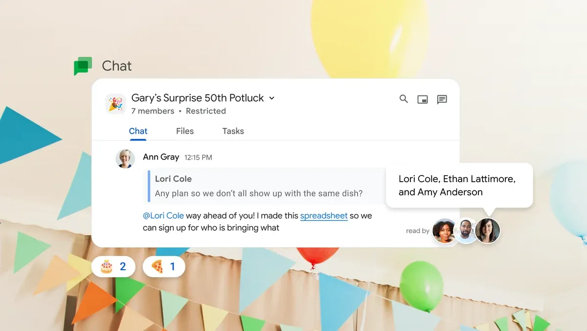 7 nuove funzioni disponibili e in arrivo su Google Chat