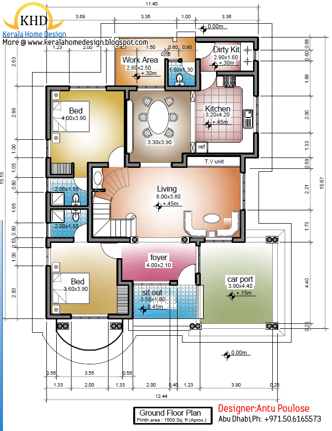 Home  plan  and elevation 2430 Sq  Ft  home  appliance