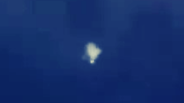 Lightening strikes this UFO and it takes it on the chin.
