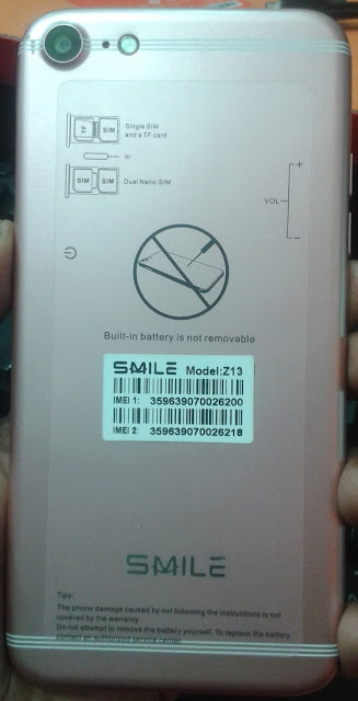 Smile Z13 Flash File MT6580 Tested Firmware