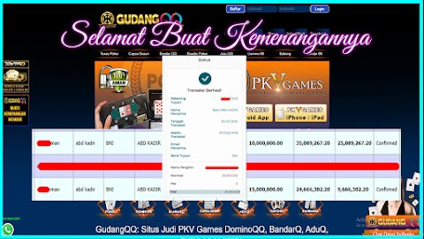 Selamat Kepada Member Setia GudangQQ WD sebesar Rp. 25.000.000.-