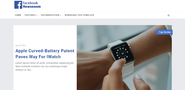 FB Newsroom Blogger Template | Facebook Theme